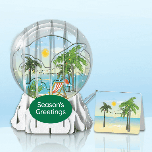 Remote Revelries Globe Greeting Card (3" x 3" x 4") (Sample)