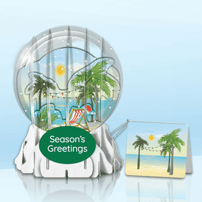 Remote Revelries Globe Greeting Card (3" x 3" x 4") (Sample)