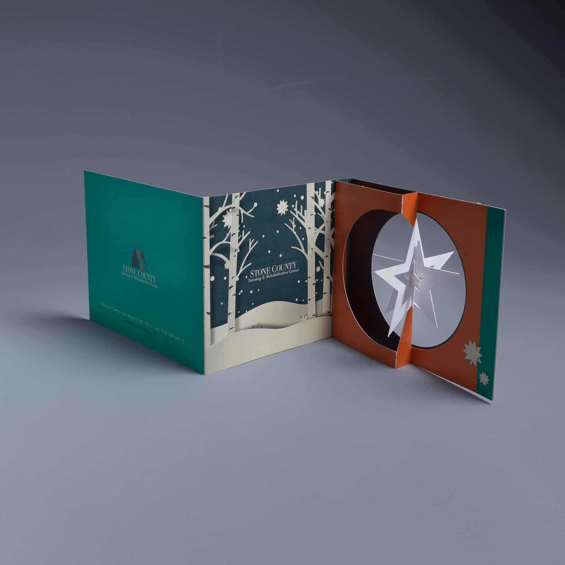 Stone County Rehabilitation Thanks Its Customers Using the Star Spinner Holiday Card 