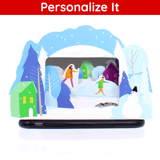 Winter Village Lightbox Greeting Card