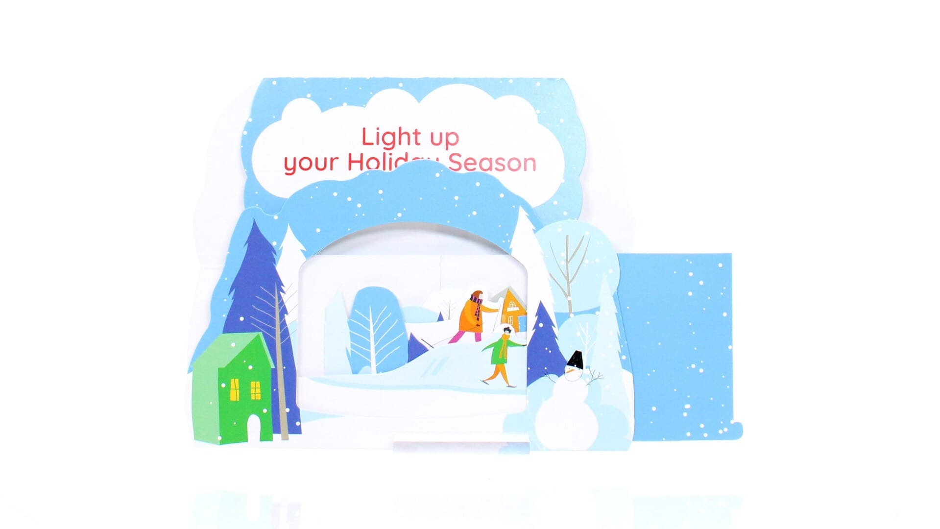 Winter Village Lightbox Greeting Card