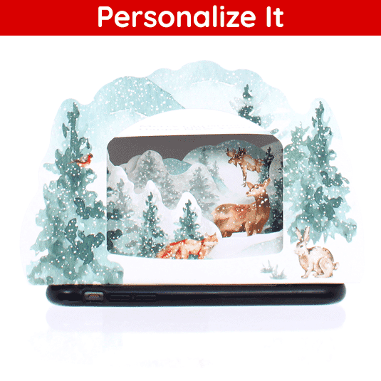 Winter Woodlands Lightbox Greeting Card