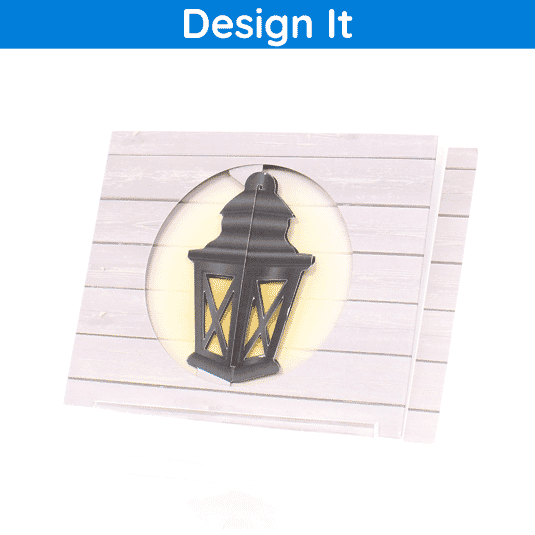 Rustic Glow Lantern Spinner Holiday Card