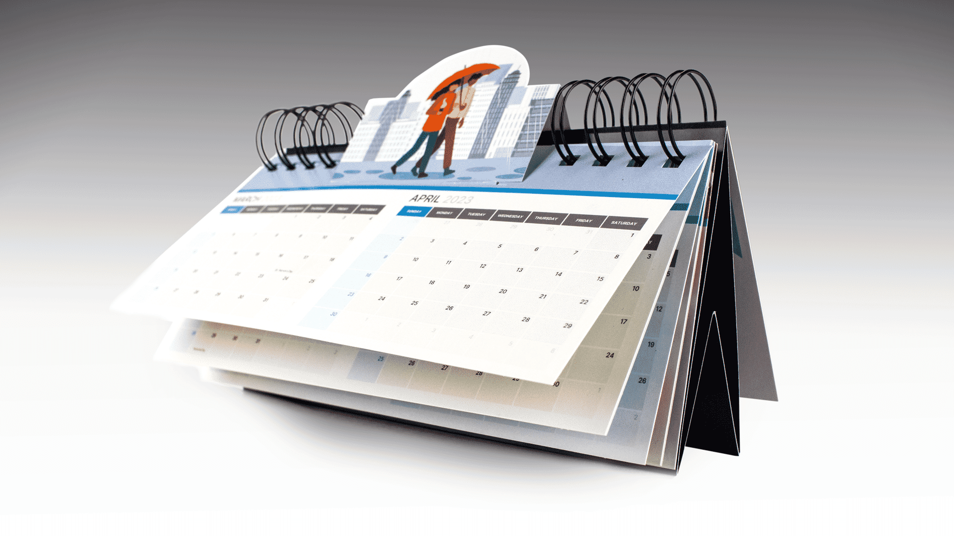 Block Pop Standing Calendar