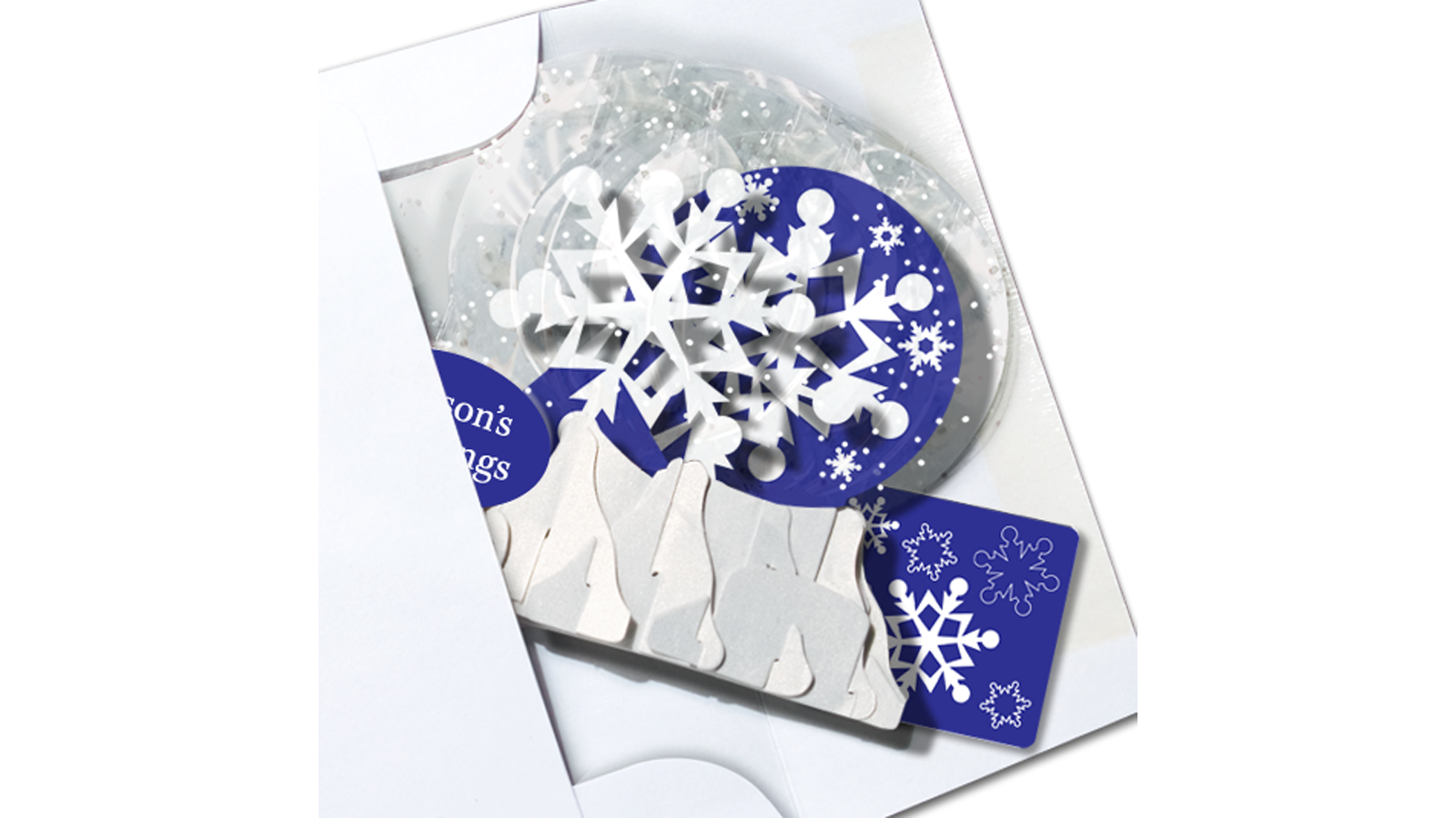 Let it Snowflake 3" Globe Greeting Card