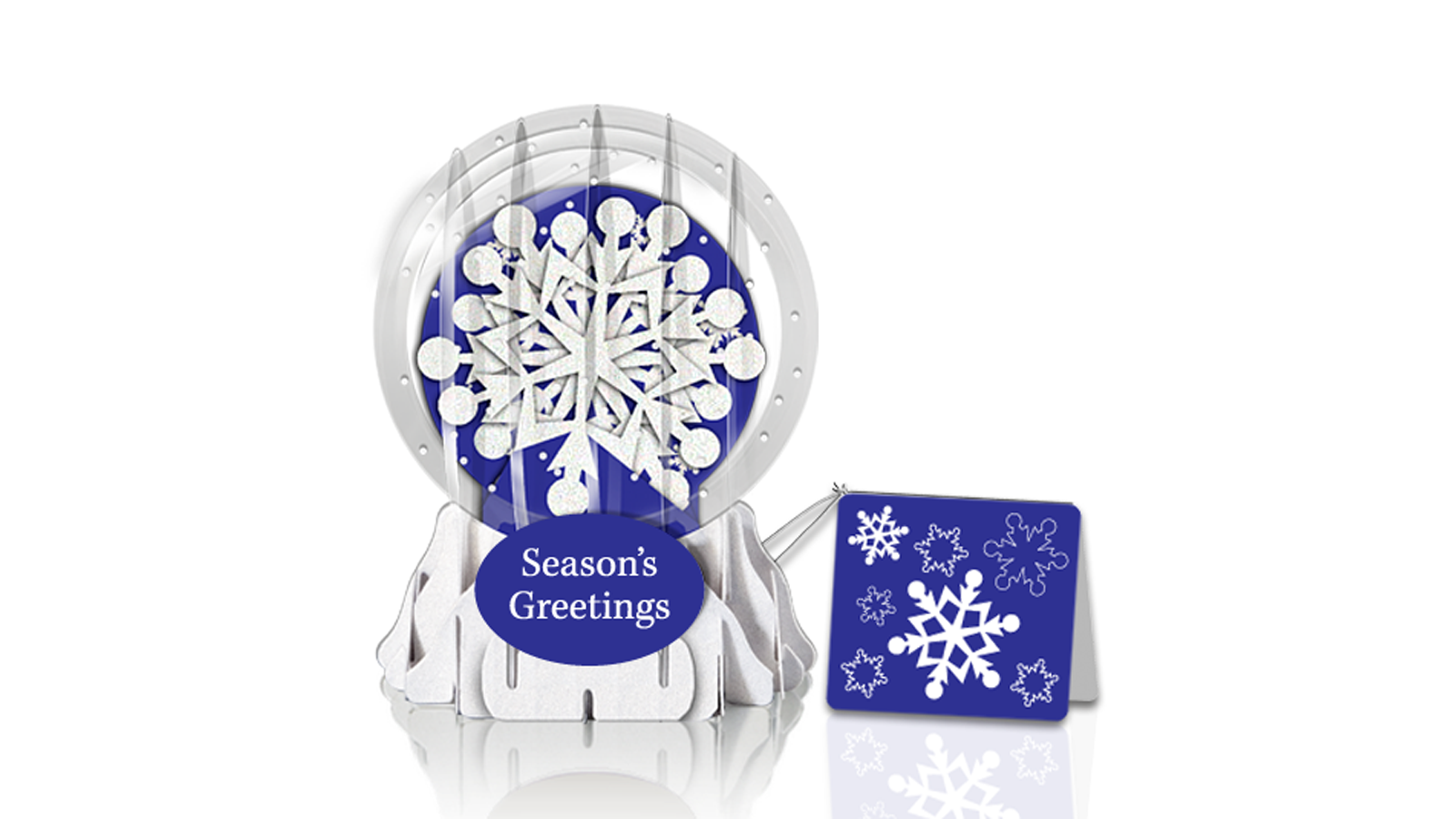 Let it Snowflake 3" Globe Greeting Card