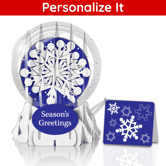 Let it Snowflake 3" Globe Greeting Card