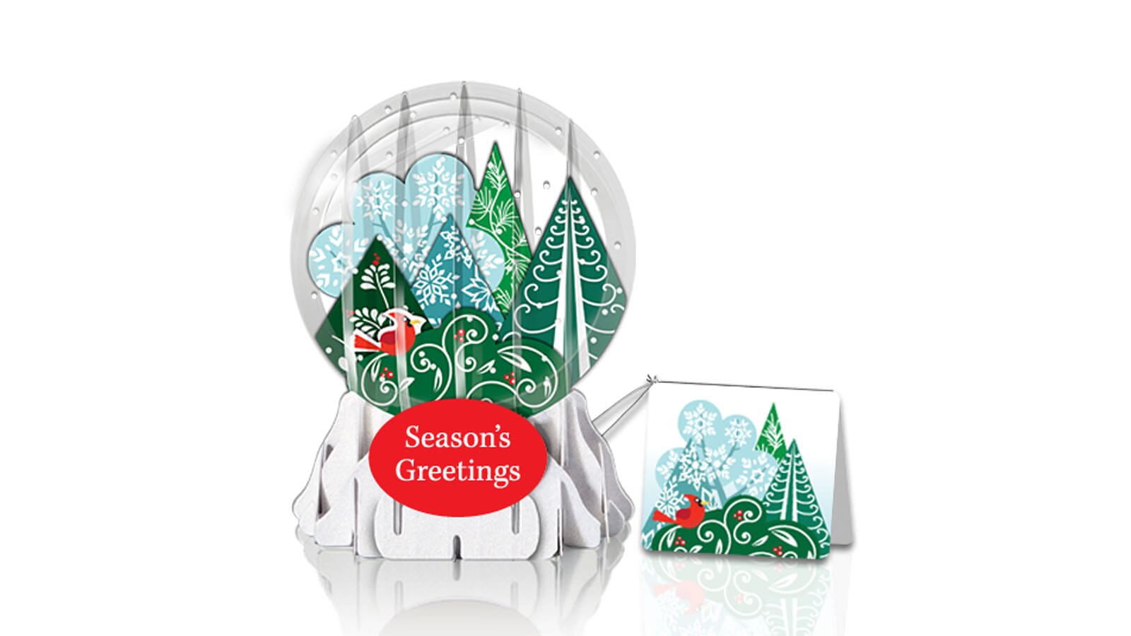 Whimsical Forest 3" Globe Greeting Card