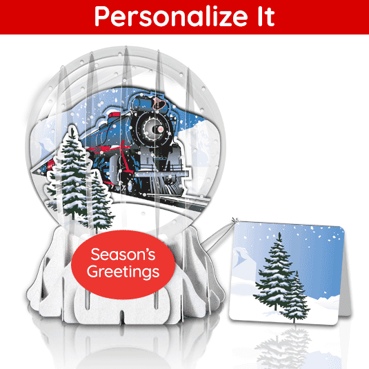 Holiday Express 3" Globe Greeting Card