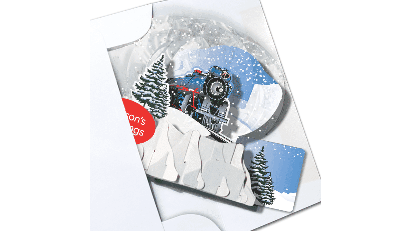 Holiday Express 3" Globe Greeting Card