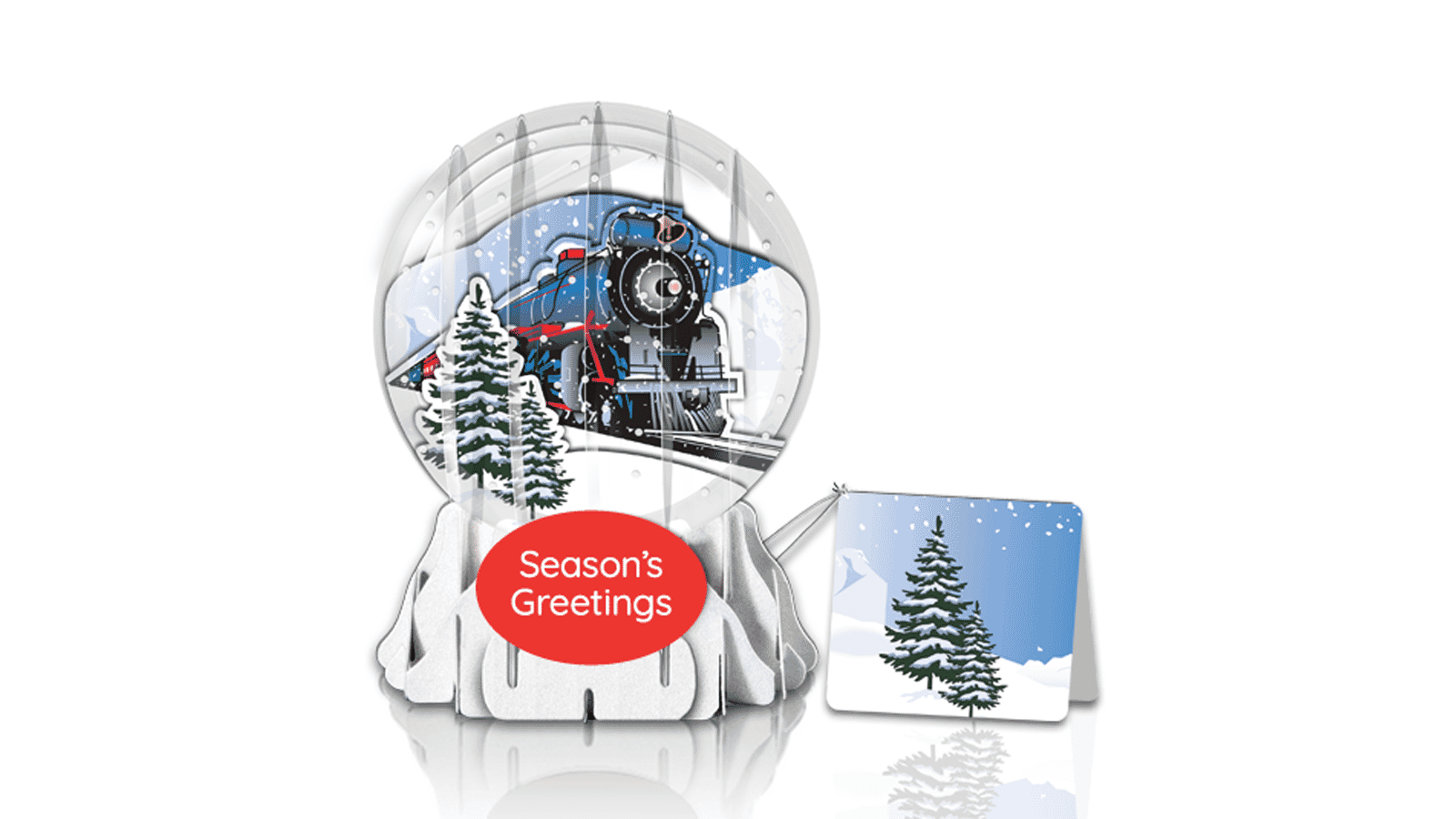 Holiday Express 3" Globe Greeting Card