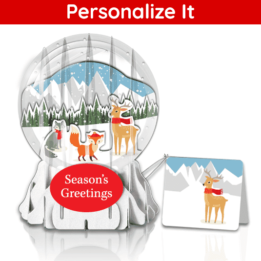 Winter Forest 3" Globe Greeting Card
