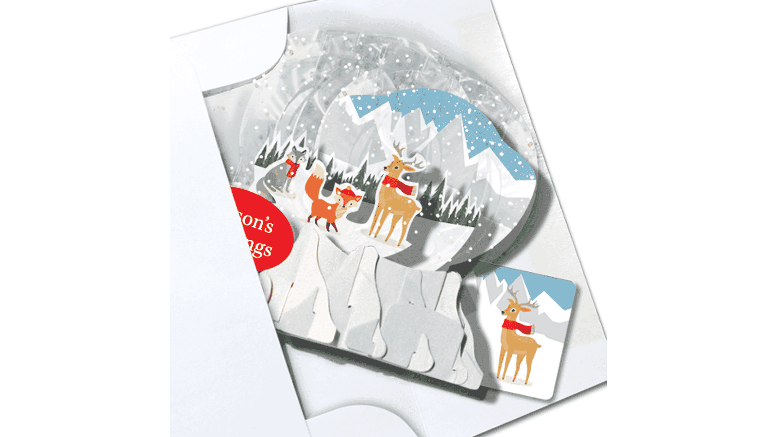 Winter Forest 3" Globe Greeting Card