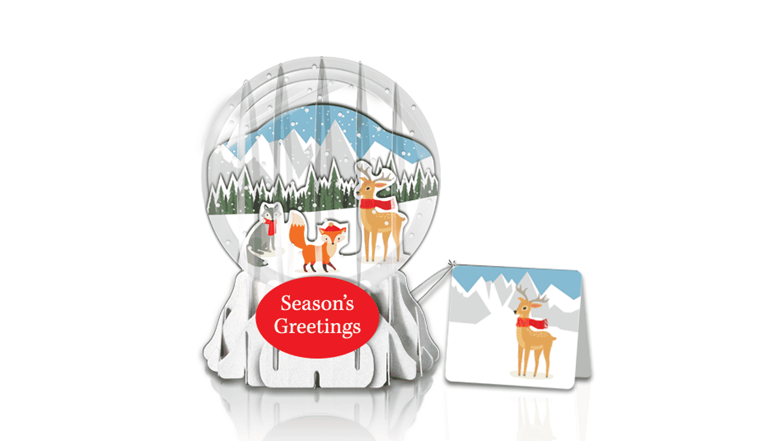 Winter Forest 3" Globe Greeting Card