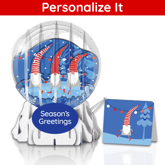Gnome Sweet Gnome 3" Globe Greeting Card