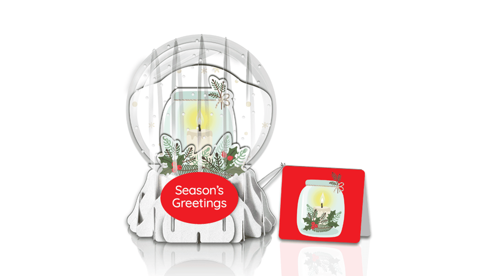 Holiday Glow 3" Globe Greeting Card