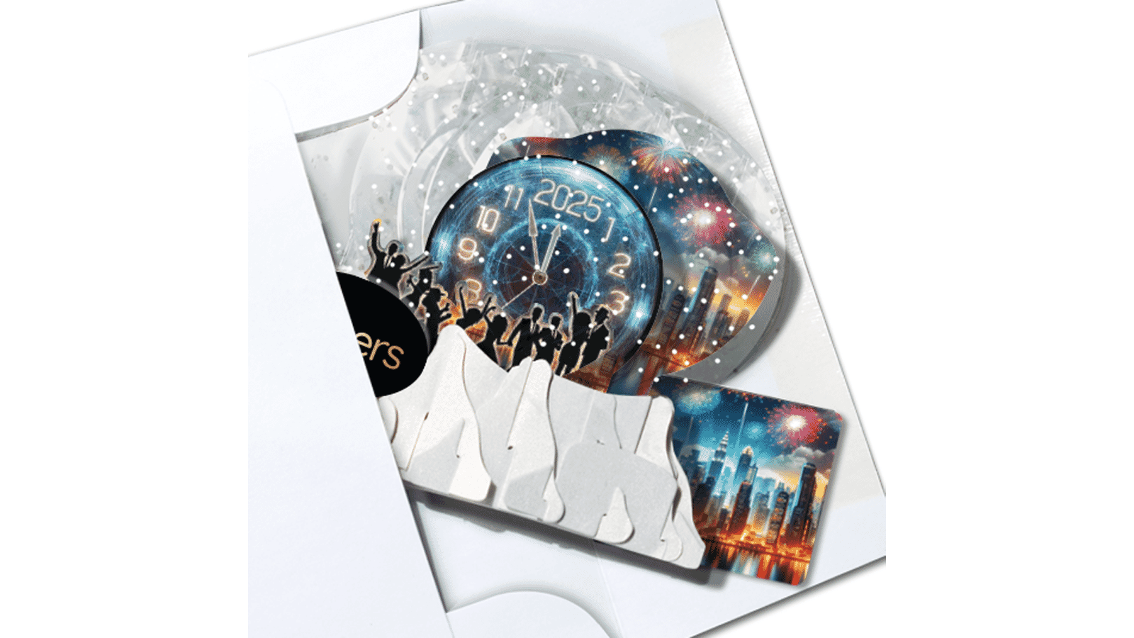 New Year's Wishes 3" Globe Greeting Card