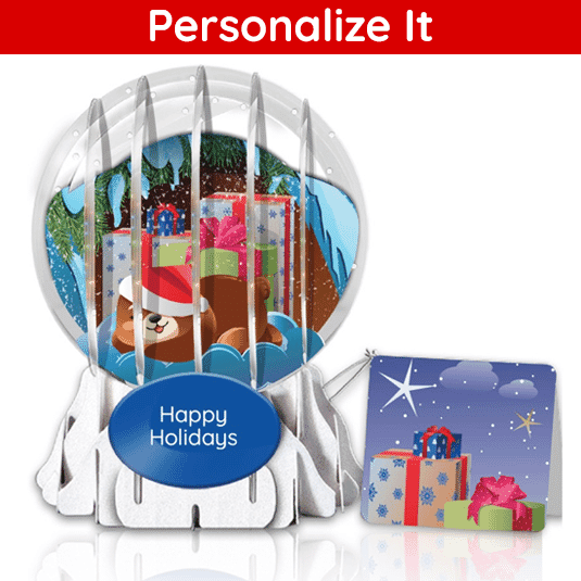 Holiday Hibernation Globe Greeting Card