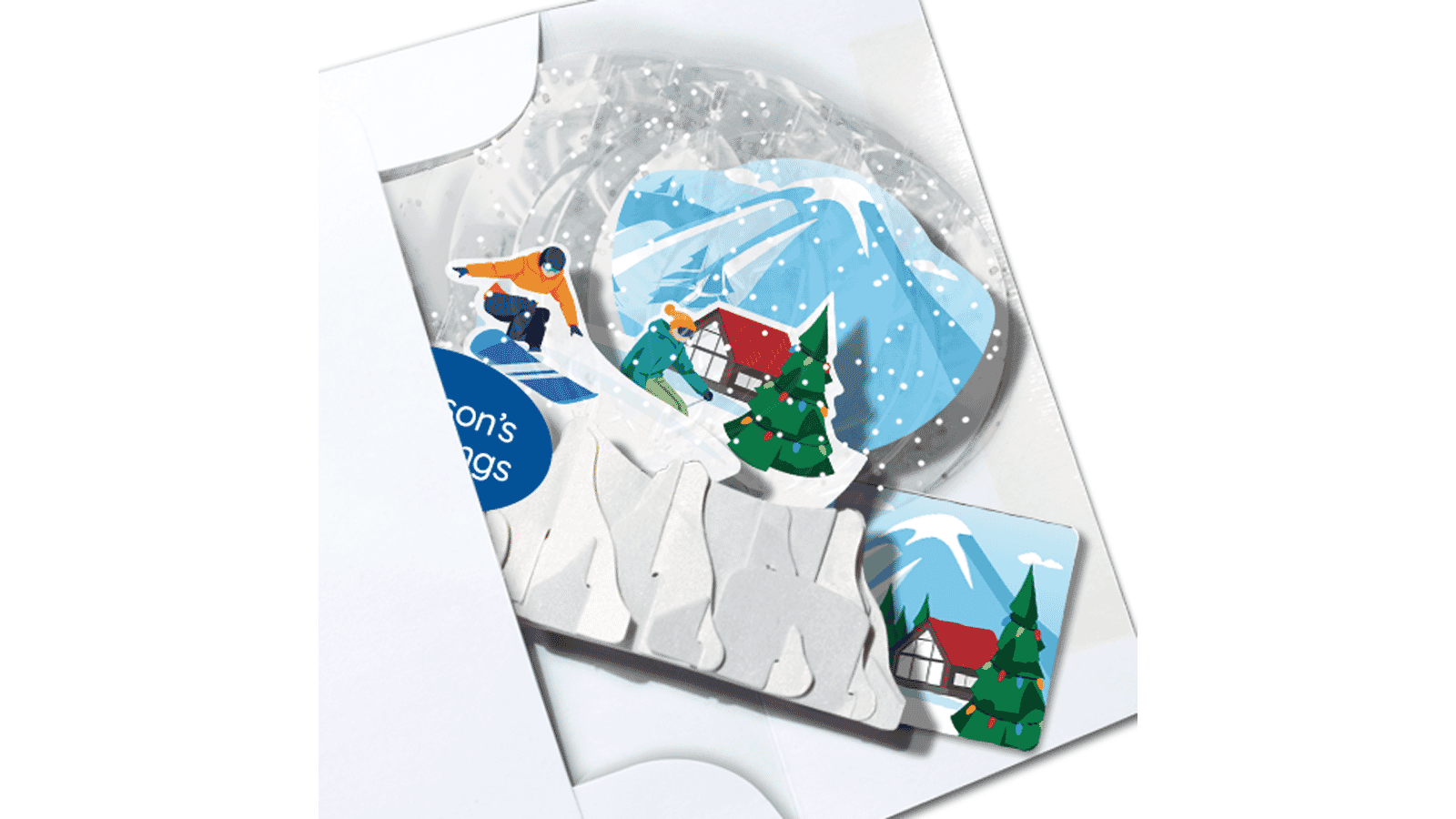 Winter Playland Globe Greeting Card