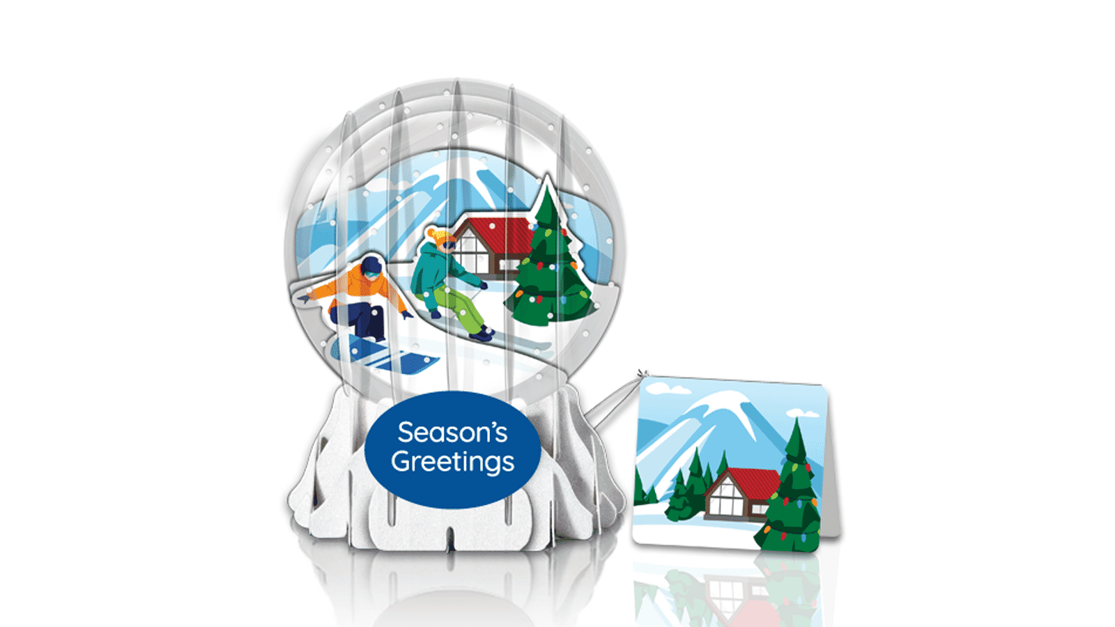 Winter Playland Globe Greeting Card