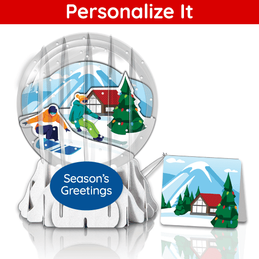 Winter Playland Globe Greeting Card