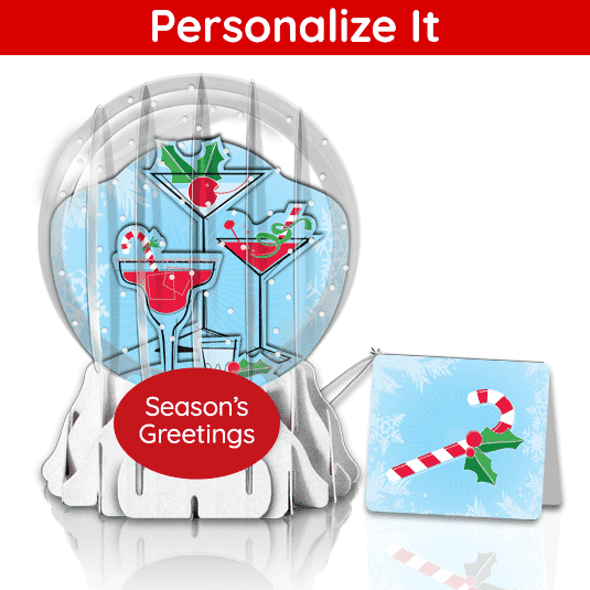 Lively Libations Globe Greeting Card