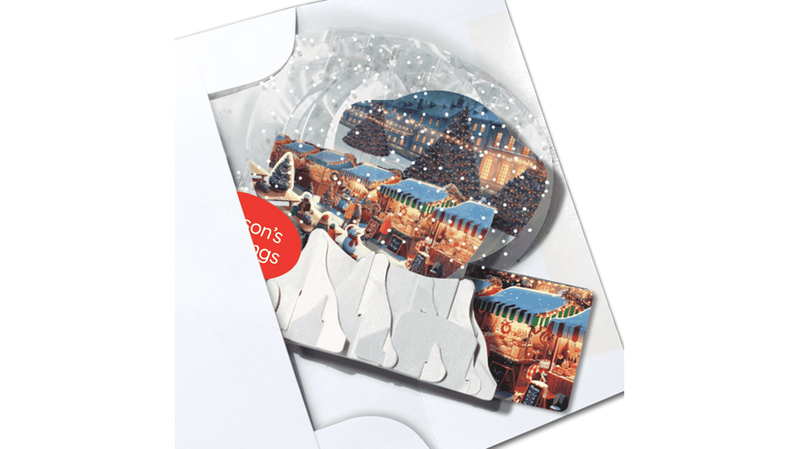 Holiday Market 3" Globe Greeting Card