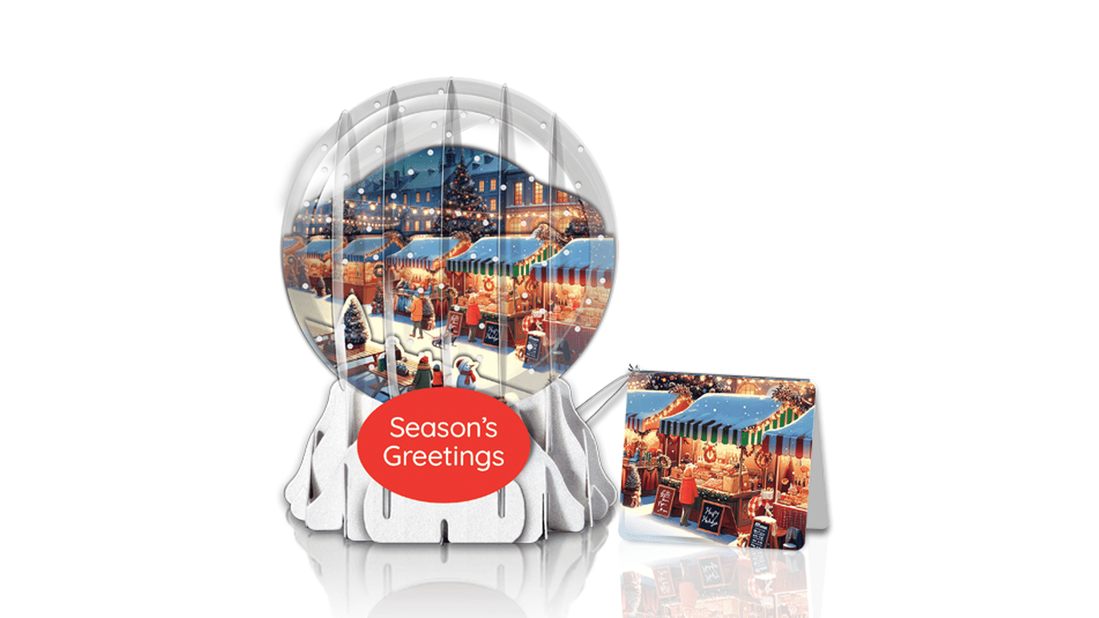 Holiday Market 3" Globe Greeting Card