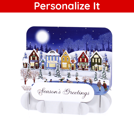  Quaint Winter Village Standout Greeting Card