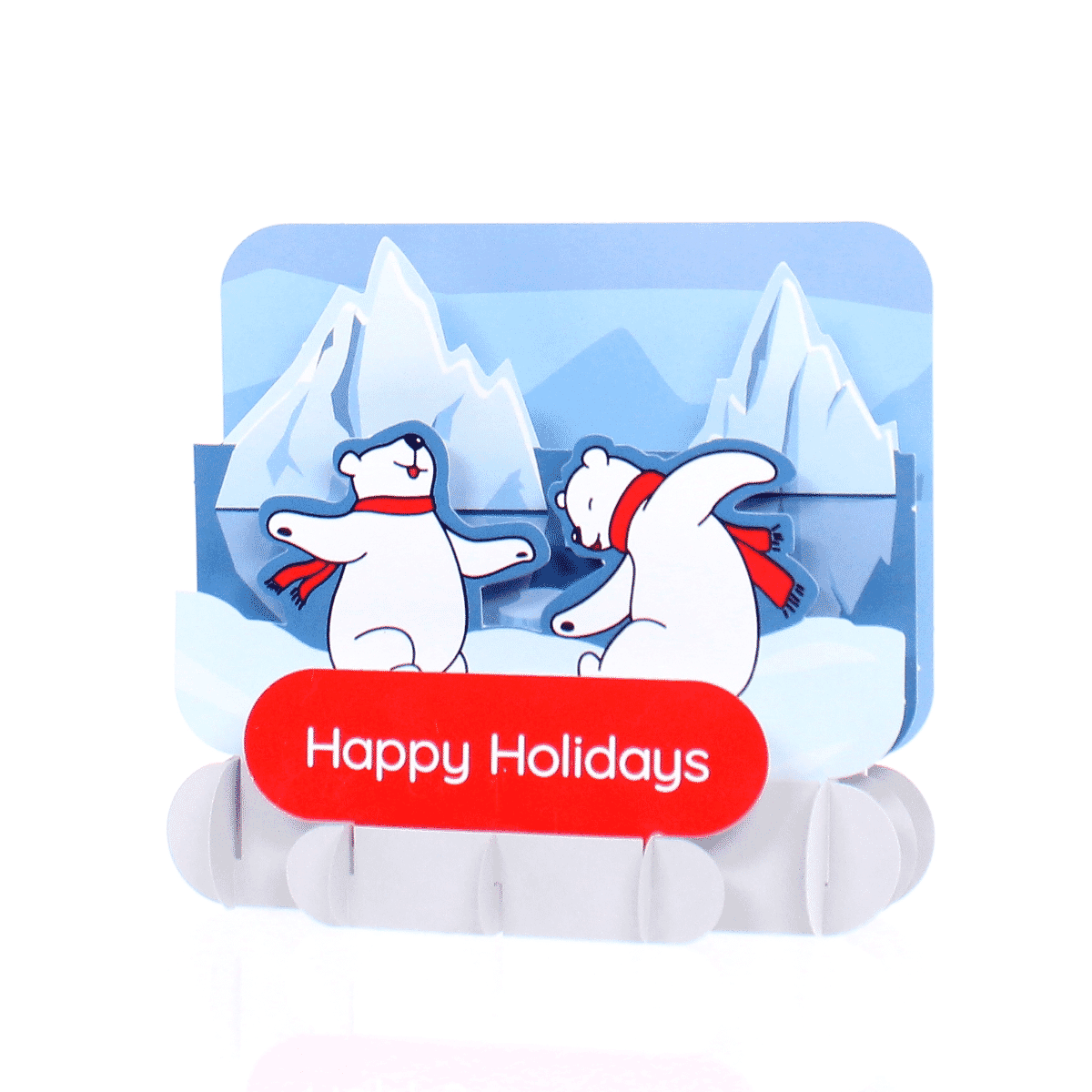 Snow Covered Benches Standout Greeting Card