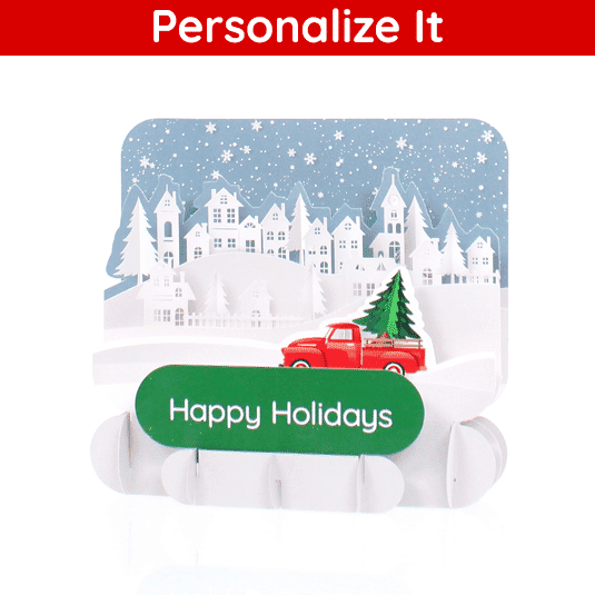 Snow Covered Benches Standout Greeting Card