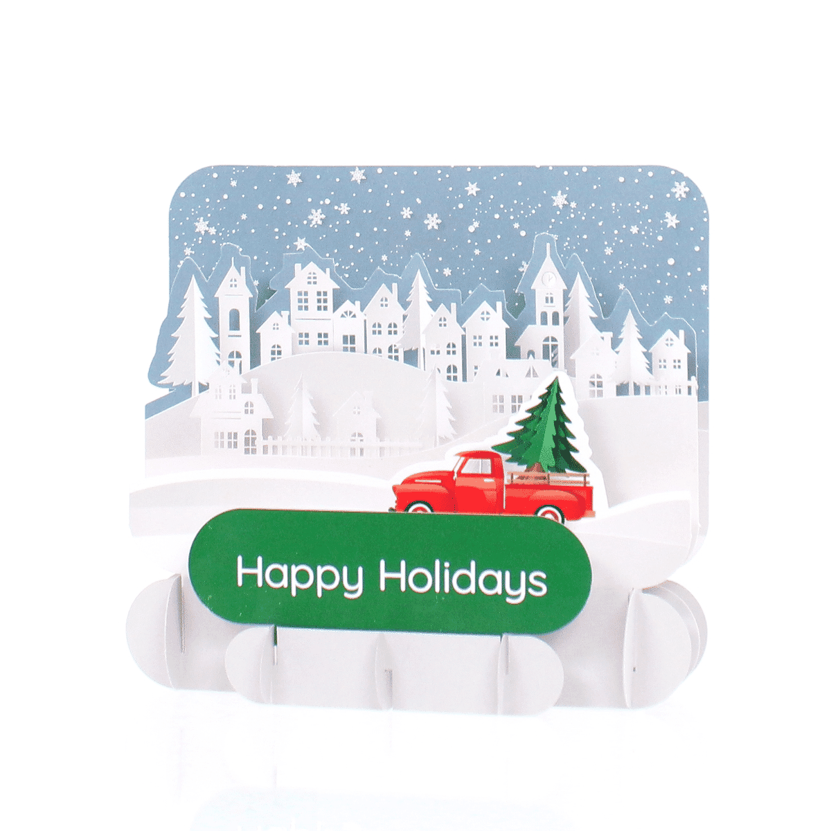 Snow Covered Benches Standout Greeting Card