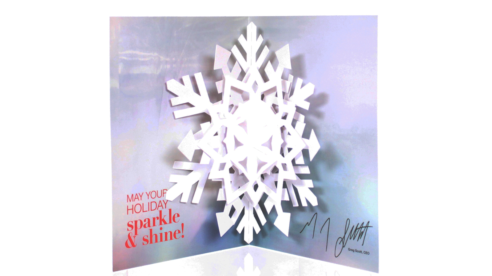 Pop Up Snowflake Holiday Card