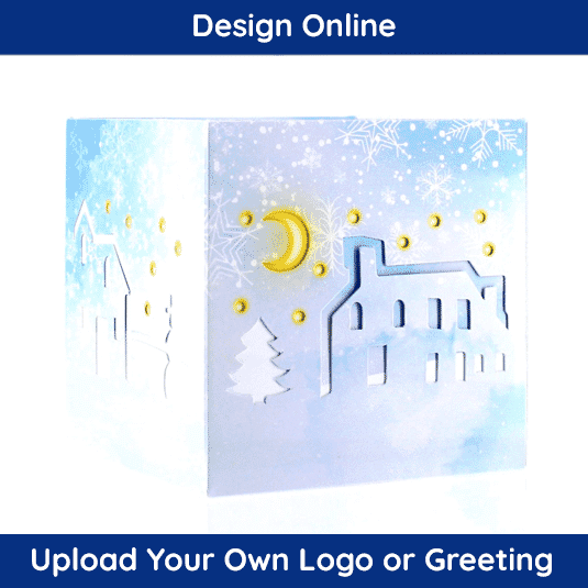 Snowy Farm Holiday Cube