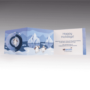 Polar Bears Circle Spinner Holiday Card (Sample)