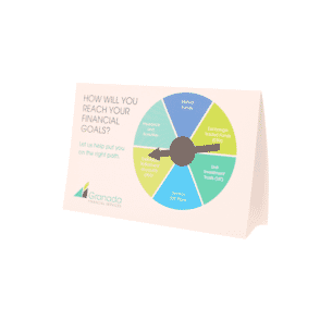 Red Paper Plane's Table Tent Spinner is not only a desktop reminder your prospects will want to hold onto, it also allows prospects to interact with your message by spinning the wheel on the front cover.