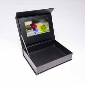 The Last Game Used Red Paper Plane's 7" HD Video Screen Box for a promotional campaign. Your samples and gifts are presented a professional manner to your target audience due to the inside well, video screen, and overall sleek feel.
