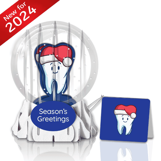 Tooth Gleam 3" Globe Greeting Card