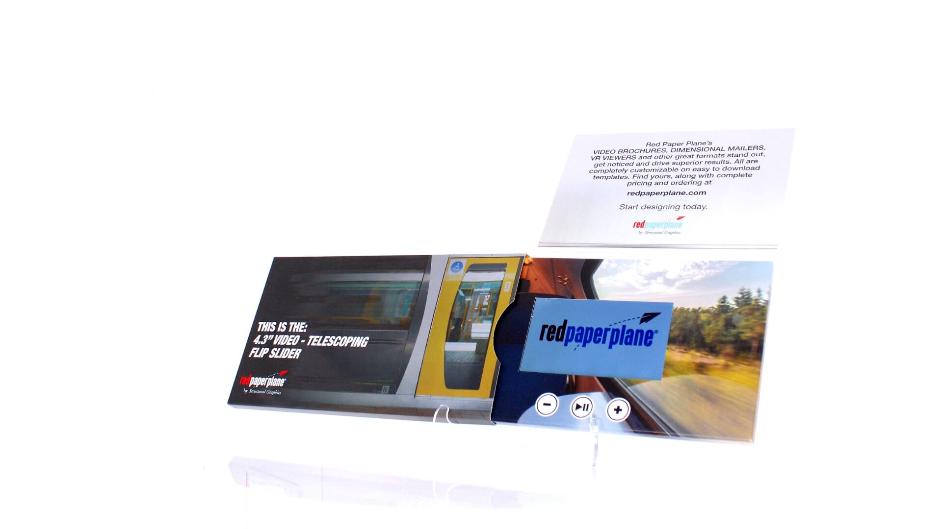 4.3" Video Brochure - Telescoping Flip Slider - Quick Ship