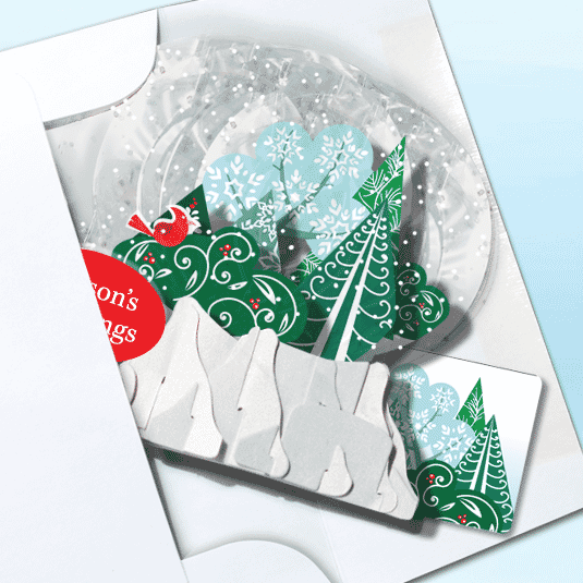 Whimsical Forest 3" Globe Greeting Card