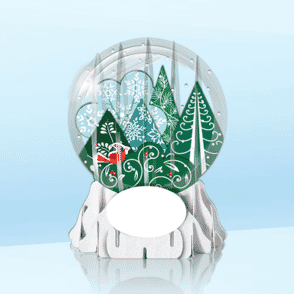 Whimsical Forest 3" Globe Greeting Card (3" x 3" x 4") (Sample)