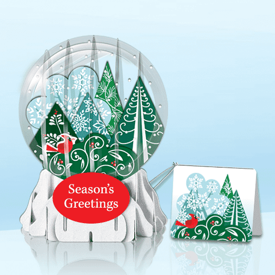 Whimsical Forest 3" Globe Greeting Card