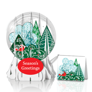 Whimsical Forest 3" Globe Greeting Card