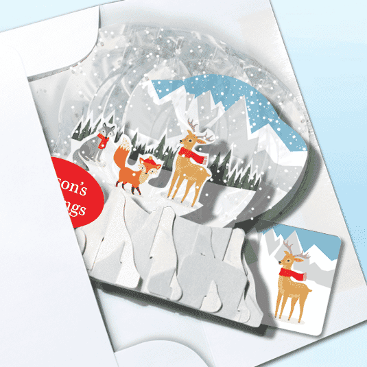 Winter Forest 3" Globe Greeting Card