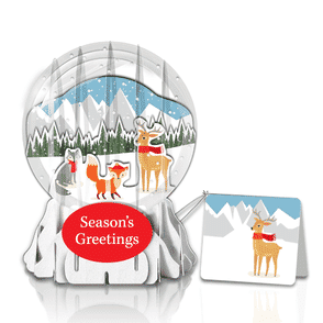 Winter Forest 3" Globe Greeting Card