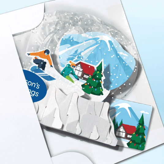 Winter Playland Globe Greeting Card