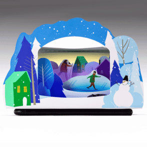 Winter Village Lightbox Greeting Card (6.875" x 4.5" x 2.75") (Sample)