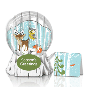 Woodland Wildlife Globe Greeting Card