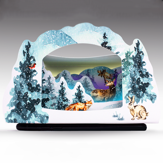 Winter Woodlands Lightbox Greeting Card (6.875" x 4.5" x 2.75") (Sample)