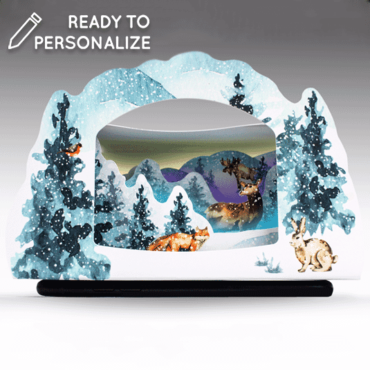 Winter Woodlands Lightbox Greeting Card